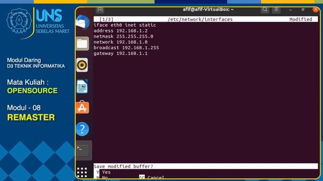 Praktikum Open Source Modul 10 Installasi Webmin Server & DNS Lokal dengan BIND смотреть онлайн