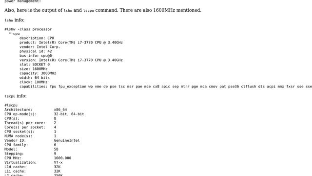 Unix & Linux: What does "cpu MHz" field mean in the /proc/cpuinfo of a hyper-threading cpu? смотреть онлайн