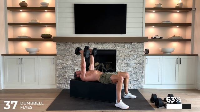 Тренировка на руки, плечи, пресс, с гантелями. Разминка, заминка