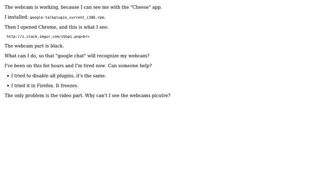 Unix & Linux: Google chat video - Fedora / Google Chrome (2 Solutions!!) смотреть онлайн