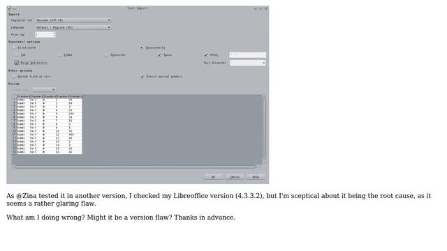 Import from csv to Libreoffice Calc using 'two blank spaces' as delimiter (2 Solutions!!) смотреть онлайн