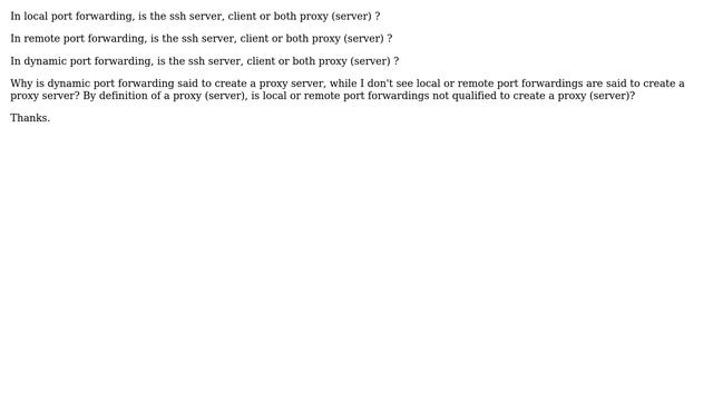 Unix & Linux: Is a ssh server used in port forwarding considered as a proxy? смотреть онлайн