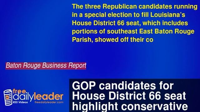 GOP candidates for House District 66 seat highlight conservative credentials at BR forum смотреть онлайн