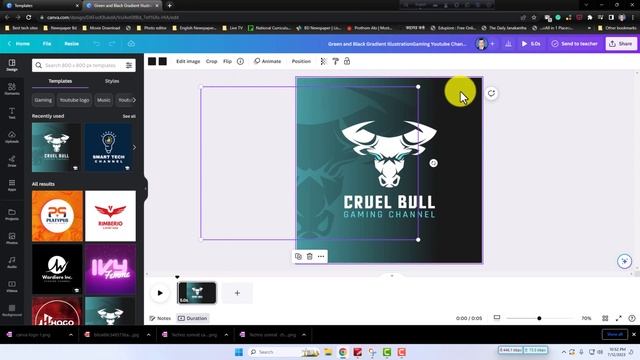 How to make YouTube channel logo using Canva смотреть онлайн