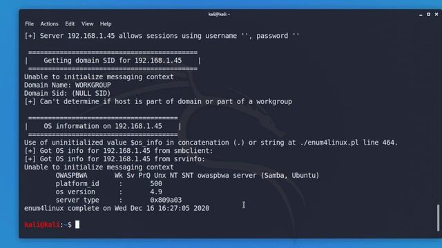 استخراج اطلاعات از SMB بوسیله ابزار Enum4linux смотреть онлайн
