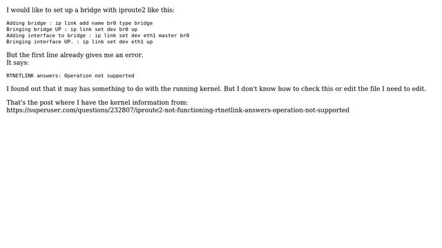 Unix & Linux: ip link add gives me an error that it's not supported смотреть онлайн