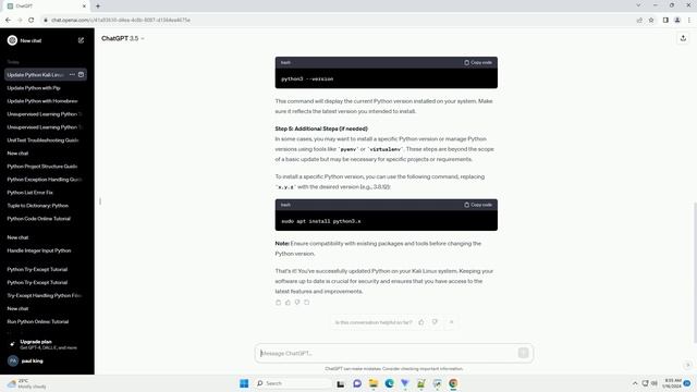 update python kali linux command смотреть онлайн