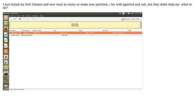 Ubuntu: Cant resize or make new partition смотреть онлайн