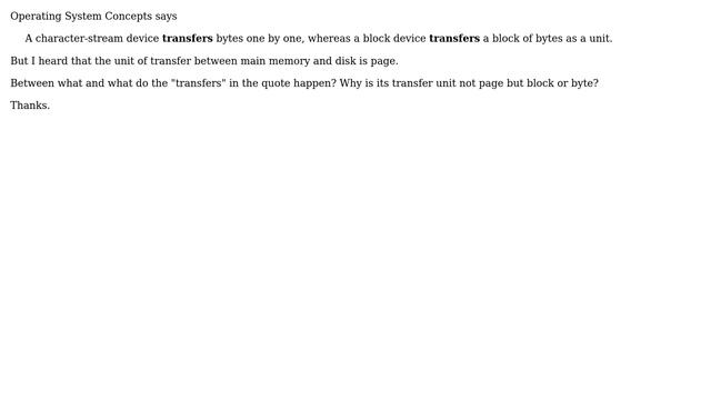Unix & Linux: Why is the transfer unit of block devices block not page? смотреть онлайн