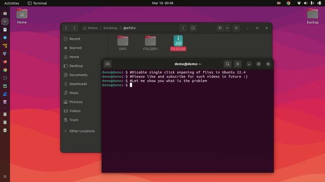 Disable single click file open in Linux | Single click disable in Linux | EFX Tv смотреть онлайн
