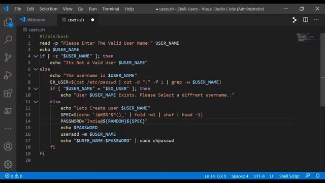 Creating a Linux user by using shell script in Telegu смотреть онлайн