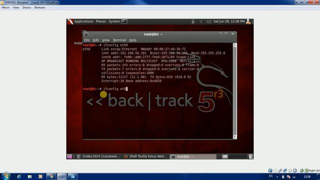 Membuat webserver dengan BackTrack R3-5 di virtualbox смотреть онлайн