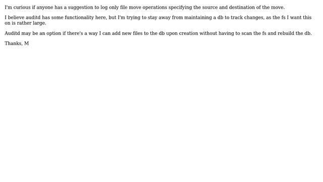 logging options for all file move operations in linux смотреть онлайн