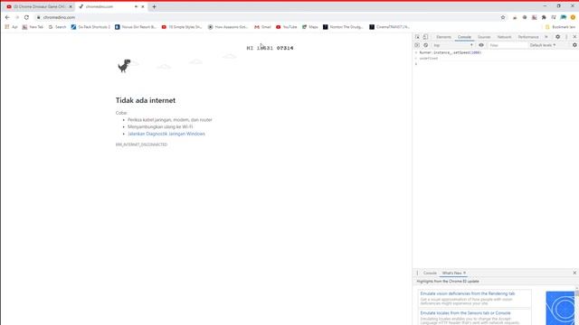 How to hack T-rex chrome game (Speed Hack) *READ DESCRIPTION* смотреть онлайн