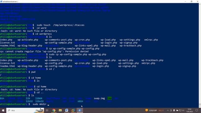 Linux server de LAMP kurulumu üzerine WORDPRESS kurulumu yapıldı. смотреть онлайн