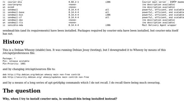 Unix & Linux: Installing courier-mta causes sendmail to be installed instead смотреть онлайн