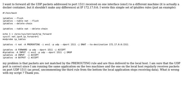 DevOps & SysAdmins: Iptables prerouting rule not matched смотреть онлайн