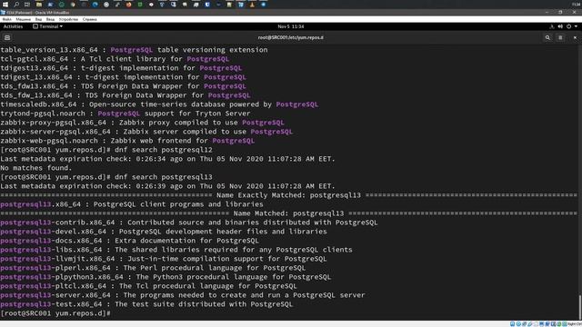 Установка psql13 в Fedora 33 смотреть онлайн
