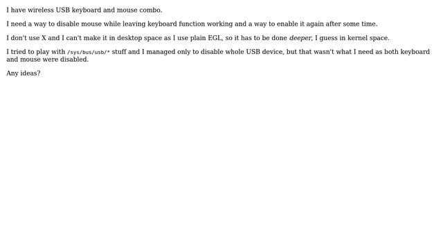 Unix & Linux: How to temporarily disable mouse device? смотреть онлайн