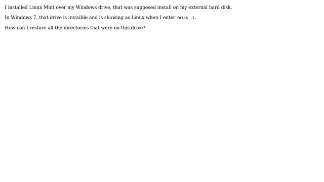 Recover Windows 7 partition overwritten with Linux installation смотреть онлайн