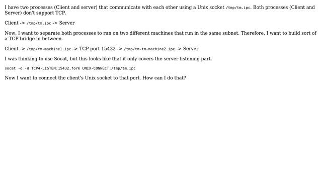 Unix & Linux: Building a Unix socket bridge via TCP смотреть онлайн