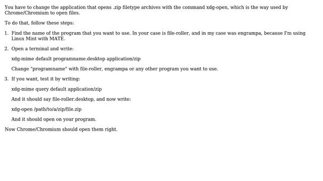 How do I configure Google Chrome to open zip files in file-roller instead of Nautilus? смотреть онлайн