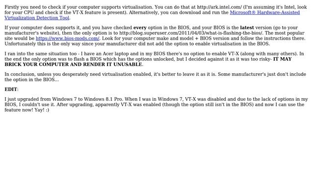 Unix & Linux: Enable Virtualization in BIOS if my computer isn't giving me the option смотреть онлайн