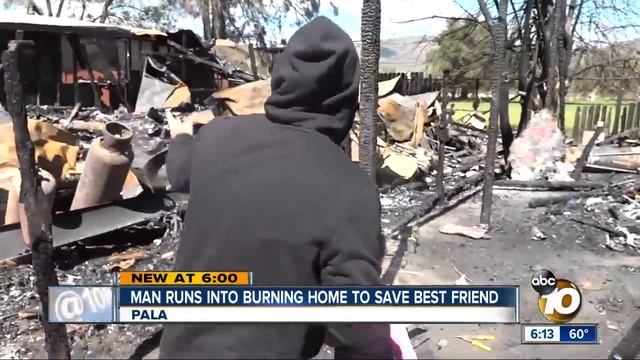 Man runs into burning home to save his dog смотреть онлайн