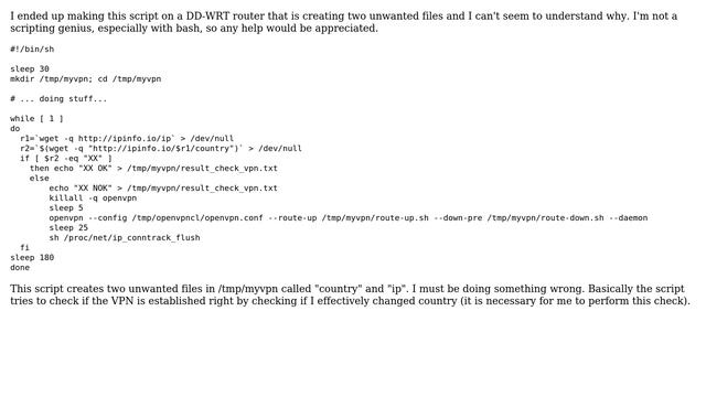 Unix & Linux: Bash script creating unwanted files смотреть онлайн