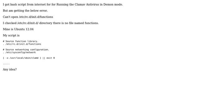 Ubuntu: Why I am getting Can't open /etc/rc.d/init.d/functions error? смотреть онлайн