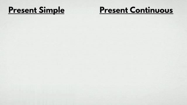 Present Simple Present Continious