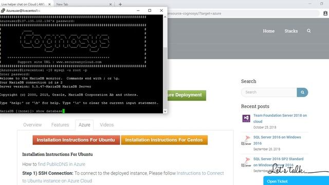 Secured Live helper Chat on centos - Deploy on Azure , AWS and Google Cloud Platform. смотреть онлайн