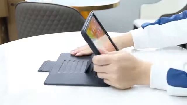 Folio Leather Magnetic Kickstand Cover for iPad Air 2 смотреть онлайн