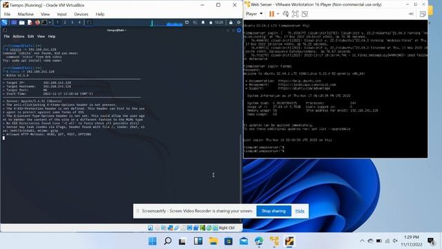 Nikito Single Port Scan Using Kali Linux смотреть онлайн