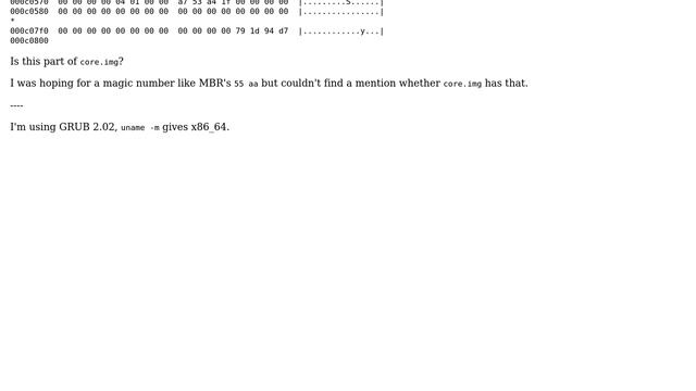 Unix & Linux: Where is core.img? смотреть онлайн