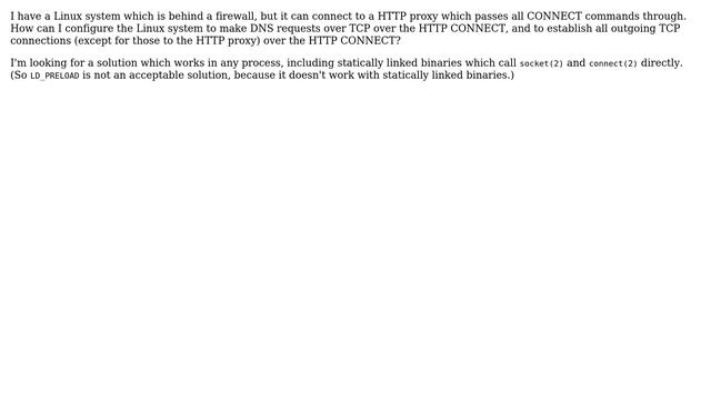 DevOps & SysAdmins: How to route all outgoing TCP connections using HTTP CONNECT on Linux? смотреть онлайн