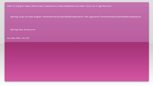 Warning: Could not start program with arguments. Warning: Exec format error смотреть онлайн