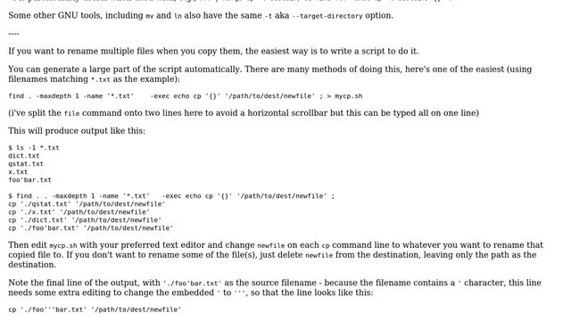 When using the cp command to copy multiple files, can you rename the files when you copy it? смотреть онлайн