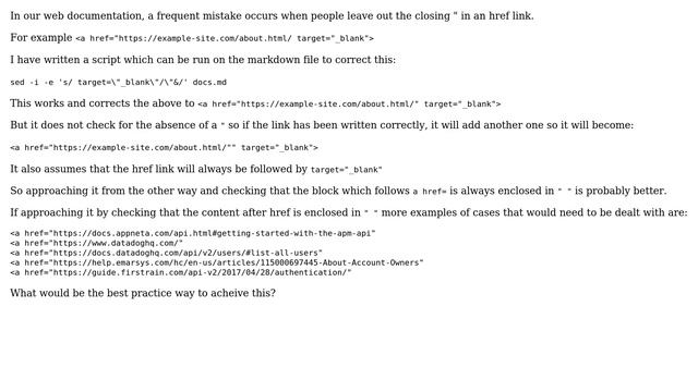 Unix & Linux: sed or awk script to correct link format смотреть онлайн