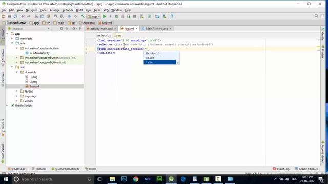 How to Create Custom Button in Android Studio смотреть онлайн