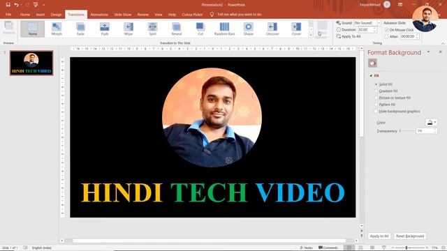 Particles Text Effect Animation in MS PowerPoint 2016-2019 Tutorial | Hindi Tech Video смотреть онлайн