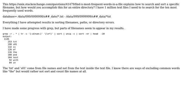 Using a single command-line command, how would I search every text file in a database to find... смотреть онлайн