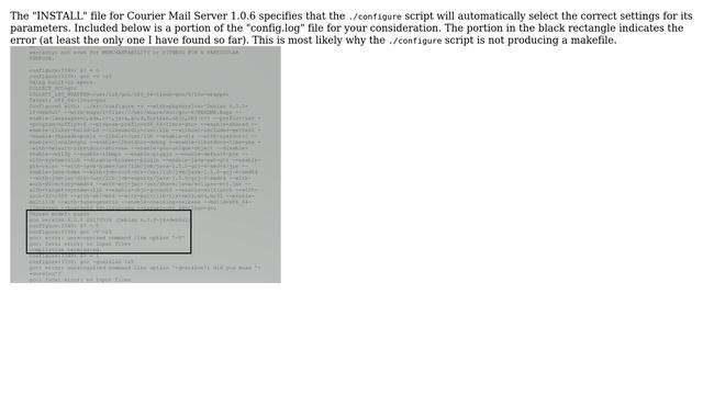 Unix & Linux: Courier configure script failing to produce a Makefile смотреть онлайн