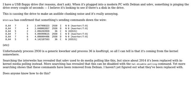 How do I disable Linux media polling? смотреть онлайн