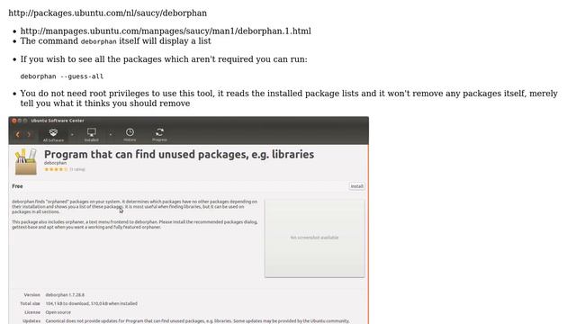 Ubuntu: Command line tool for removing orphaned packages? смотреть онлайн