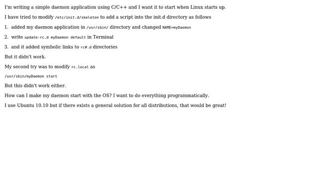 Make daemon start up with Linux (2 Solutions!!) смотреть онлайн