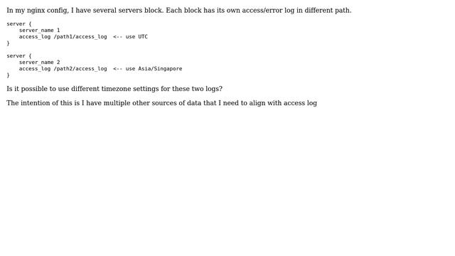 Nginx logs for multiple timezones смотреть онлайн