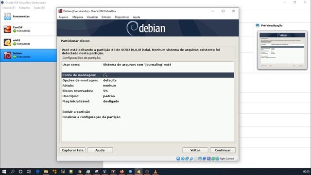 07 - Configurando e Instalando o Debian(LINUX) com particionamento manual. смотреть онлайн
