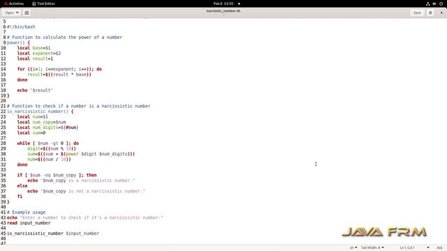 How to check narcissistic number or not using linux shell script - bash script examples in RHEL 9 смотреть онлайн