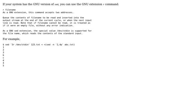 Unix & Linux: How to insert lines with numbers from X to Y into another file after line Z? смотреть онлайн